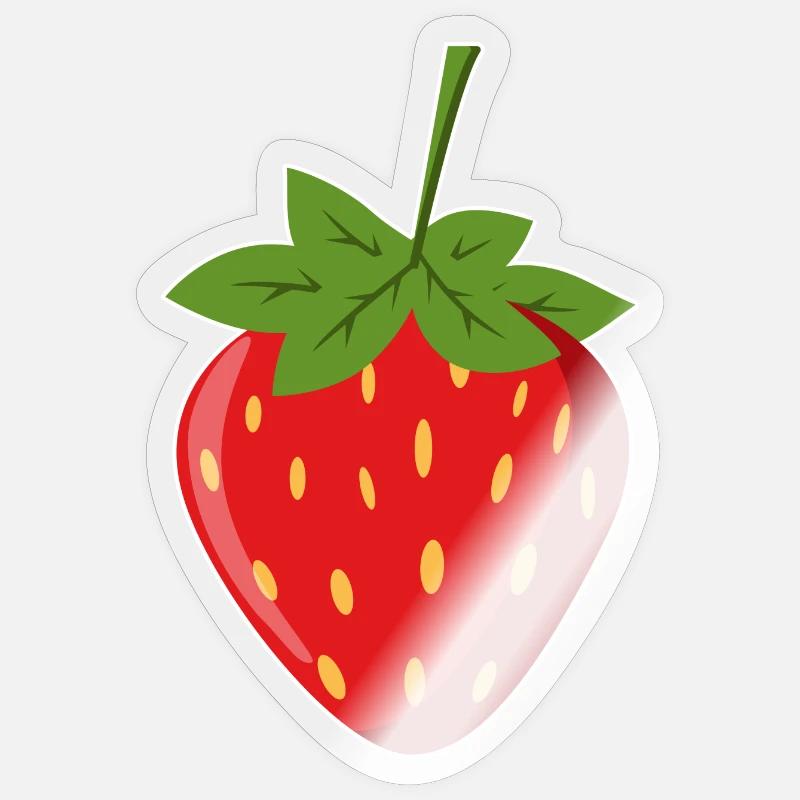 Erdbeere Sticker Größe S (10 x 10 cm)