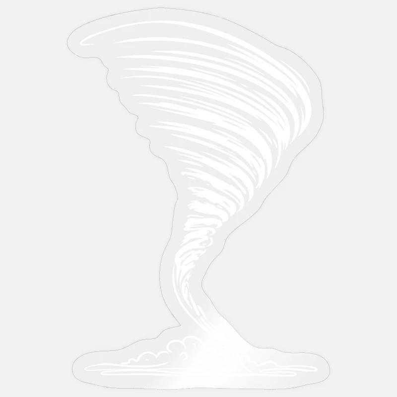 Tornado silhouette, dramatic and powerful Sticker size S (10 x 10 cm)