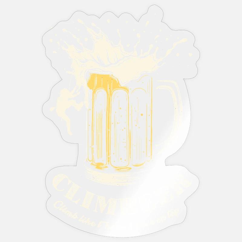 ClimbBeer Splash Mug - Sticker size S (10 x 10 cm) - transparent glossy