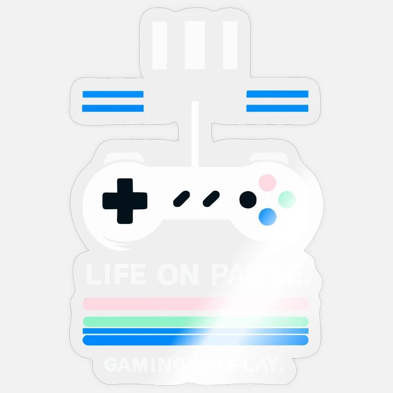 Gaming on Play - Sticker size S (10 x 10 cm) - transparent glossy