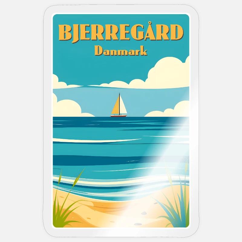 Bjerregard Dänemark - Sticker Größe S (10 x 10 cm) - Transparent glänzend