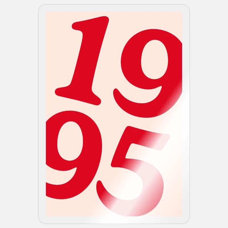 Poster 1995 - Sticker Größe S (10 x 10 cm) - Transparent glänzend