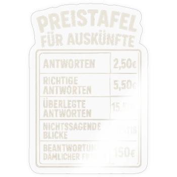 Witzige Sprüche Lustig Frech Dumme Frage - Sticker Größe S (10 x 10 cm) - Transparent glänzend - Vorne