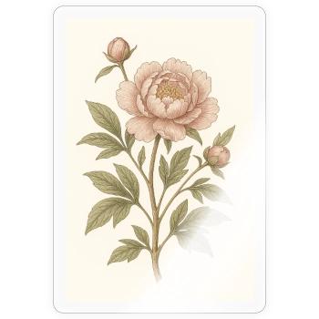 Eine klassische Blume - Sticker Größe S (10 x 10 cm) - Transparent glänzend - Vorne