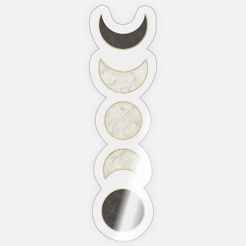 Moon Phases Marble Pattern - Sticker size S (10 x 10 cm) - transparent glossy