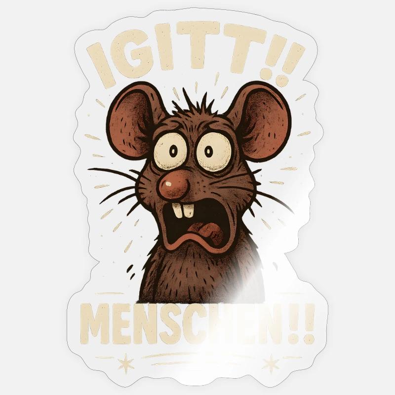 Che schifo, odio la gente, disgusto Sticker formato S (10 x 10 cm)