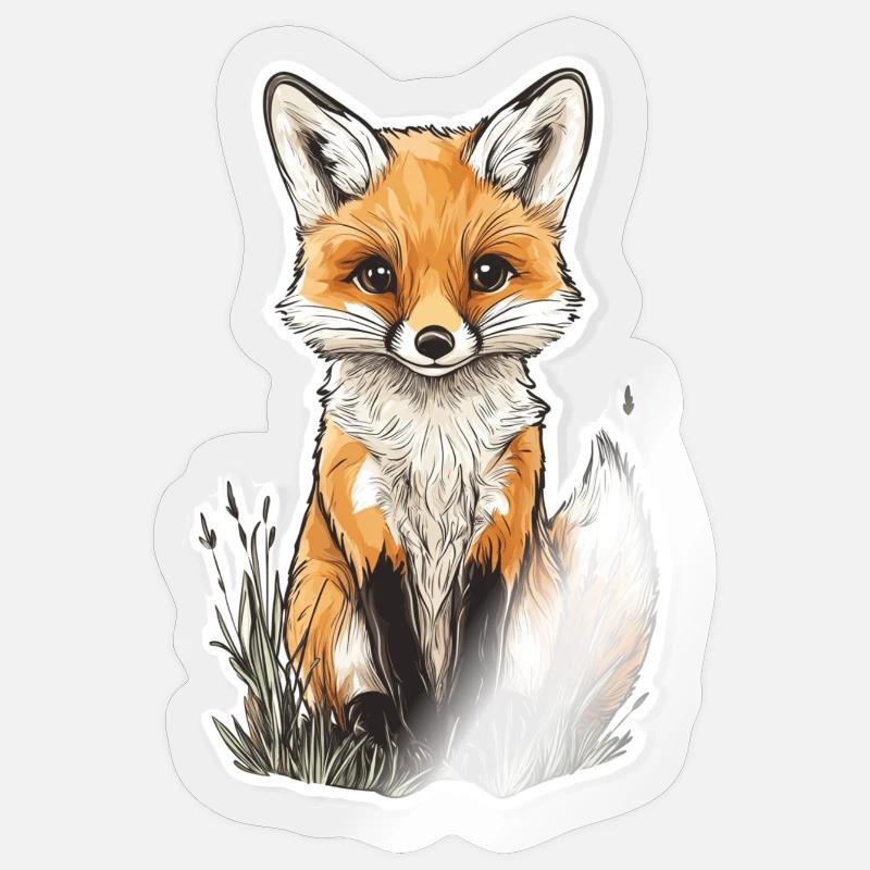 Fuchs Sticker Größe S (10 x 10 cm)