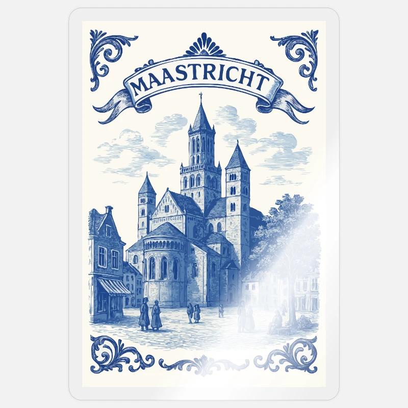 Basilika St. Servatius Maastricht - Sticker Größe S (10 x 10 cm) - Transparent glänzend