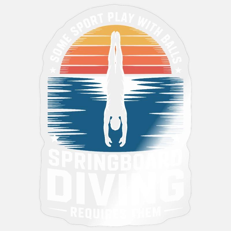Diving diving board Sticker size S (10 x 10 cm)