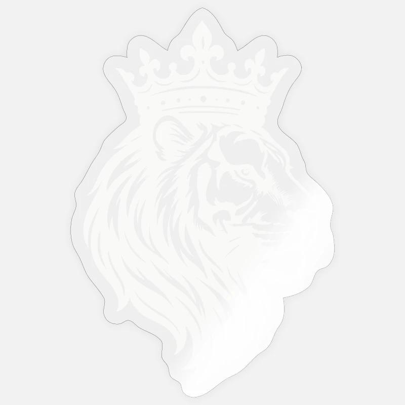 Roi de la Couronne du Lion - Sticker taille S (10 x 10 cm) - brillant transparent