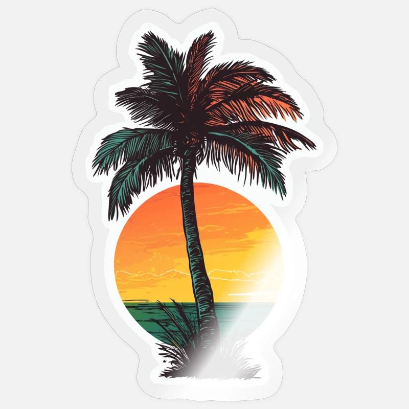 Palm tree Sticker size S (10 x 10 cm)