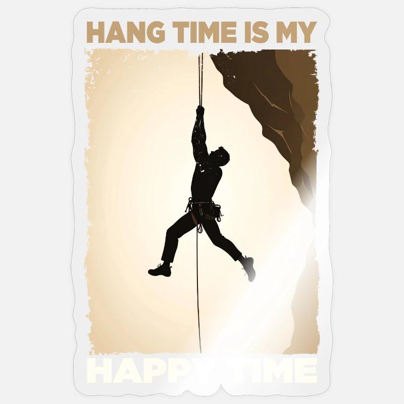 Conception de motivation pour grimpeur suspendu Sticker taille S (10 x 10 cm)