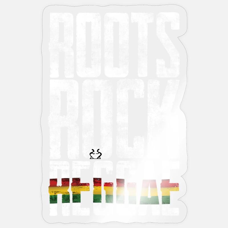 Roots Rock Reggae Flag - Sticker Größe S (10 x 10 cm) - Transparent glänzend