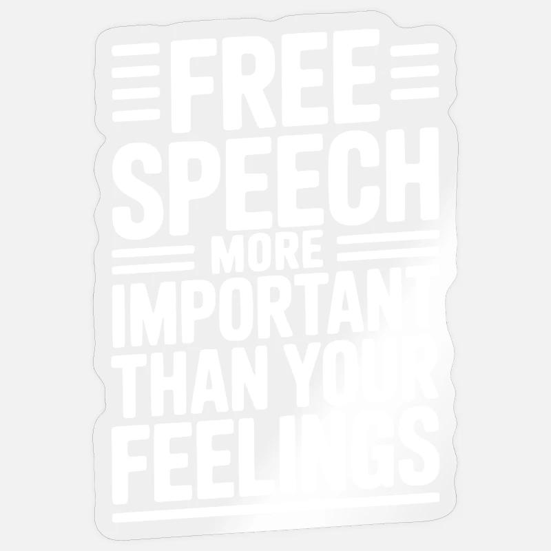 La liberté d’expression est plus importante que les sentiments Sticker taille S (10 x 10 cm)
