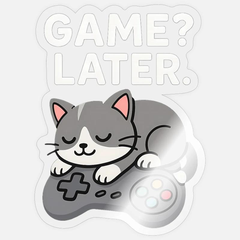 Jeu plus tard : Cat Controller Sticker taille S (10 x 10 cm)