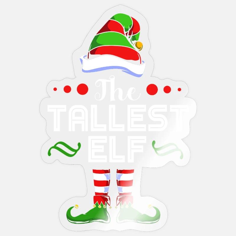 Elfe Elf Weihnachtsgeschenk - Sticker Größe S (10 x 10 cm) - Transparent glänzend