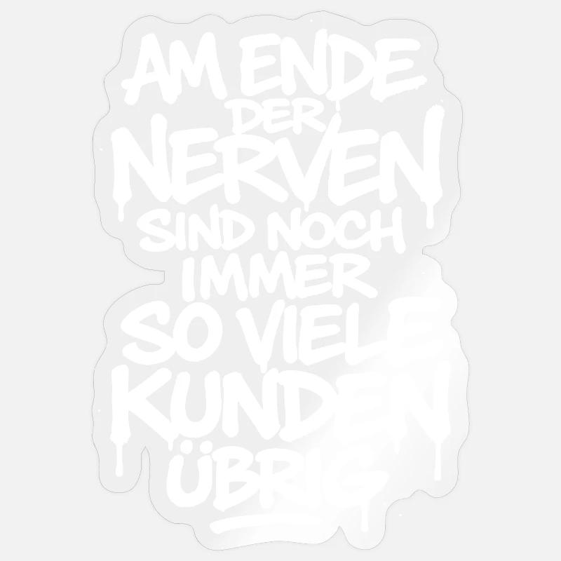À bout de nerfs, il reste encore beaucoup de clients Sticker taille S (10 x 10 cm)