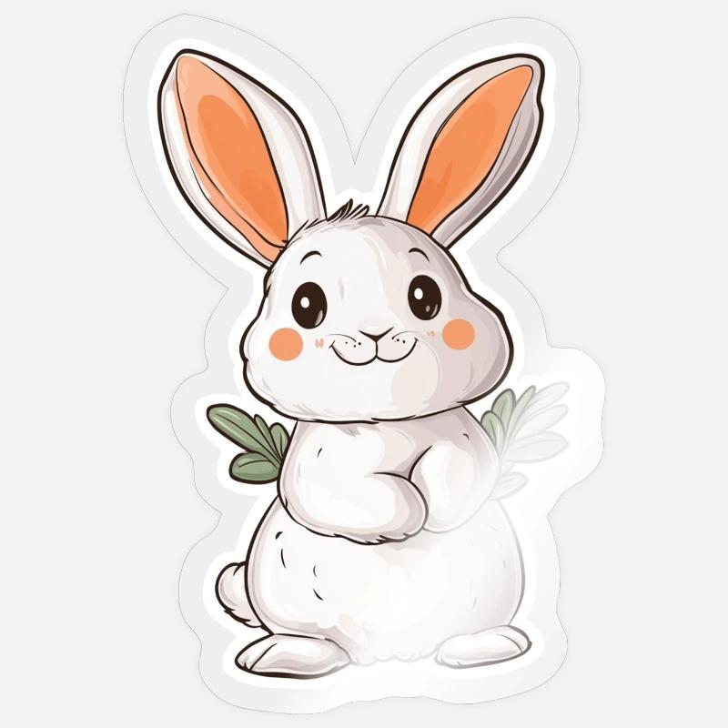 Hare - Sticker size S (10 x 10 cm) - transparent glossy