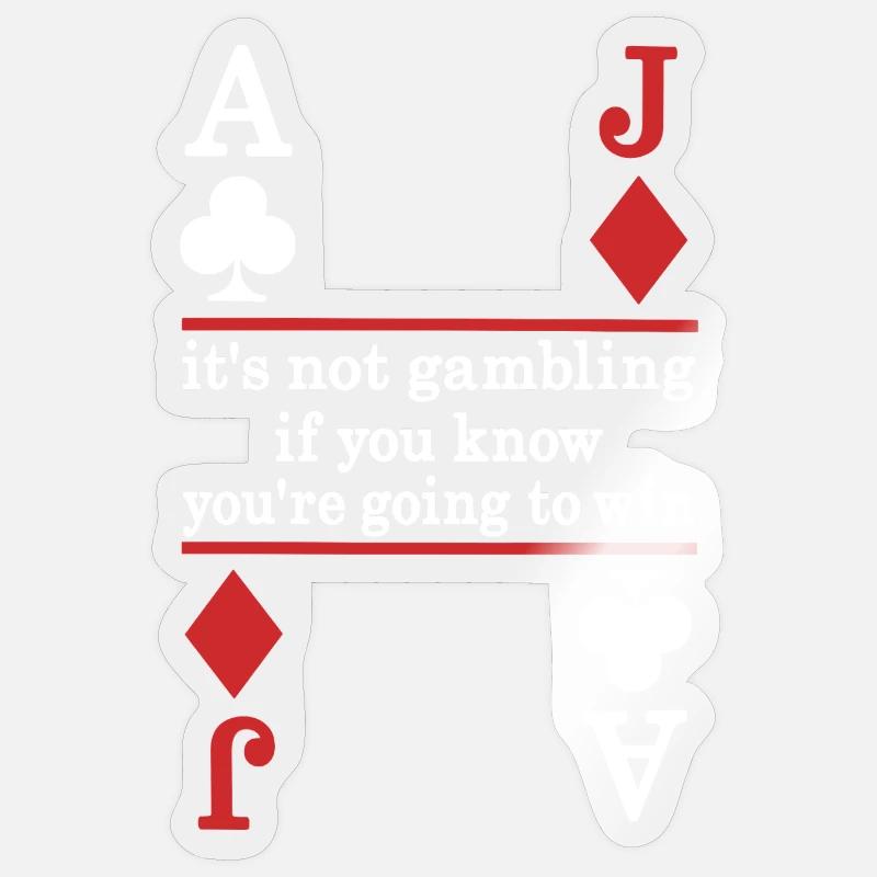 Poker Spruch Karten Motiv Sticker Größe S (10 x 10 cm)