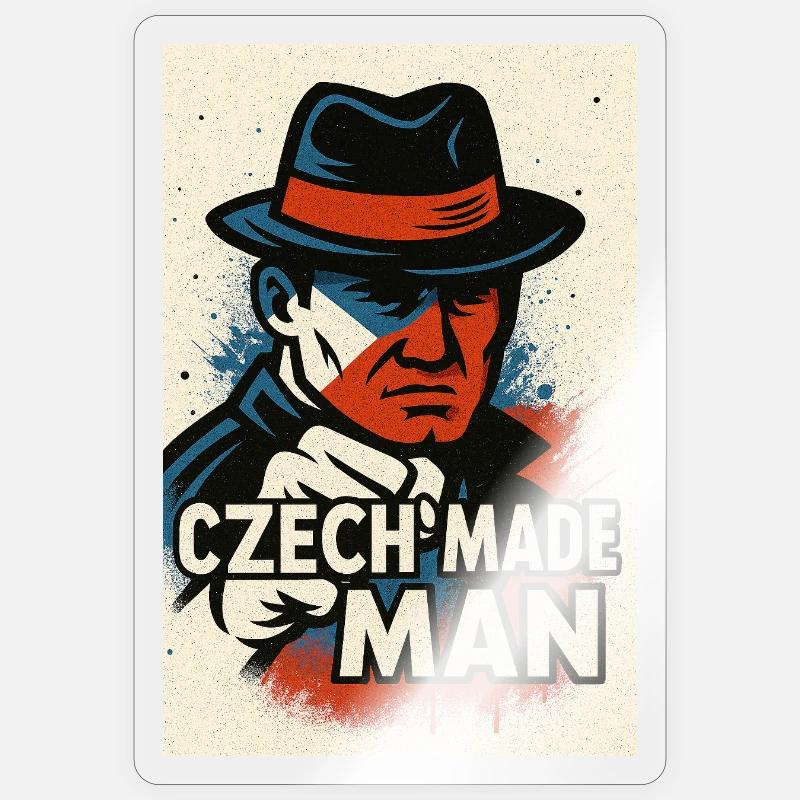 Tschechischer Mann Sticker Größe S (10 x 10 cm)