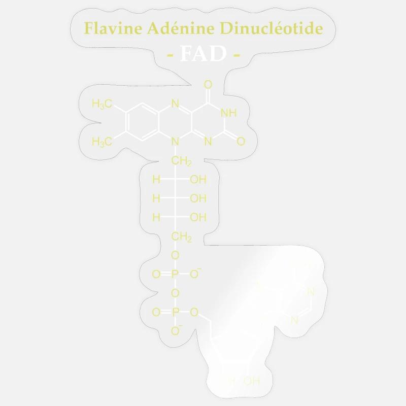 ADF Flavin-Adenin-Cofaktor - Sticker Größe S (10 x 10 cm) - Transparent glänzend