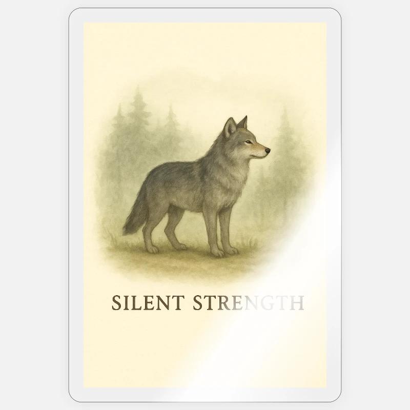 Silent Force Wolf - Sticker size S (10 x 10 cm) - transparent glossy