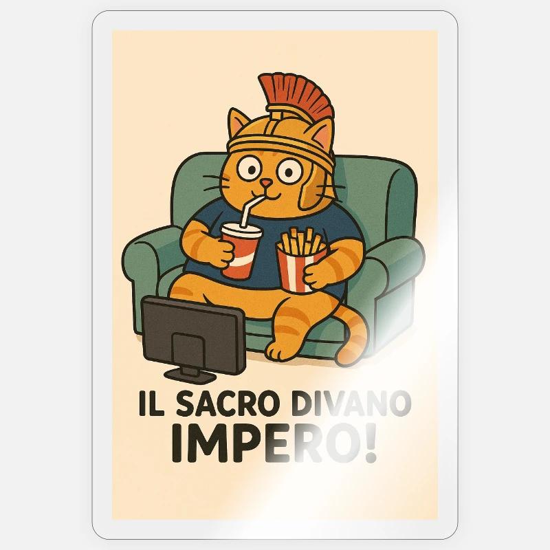 Sacro_divano_Impero - Sticker Größe S (10 x 10 cm) - Transparent glänzend