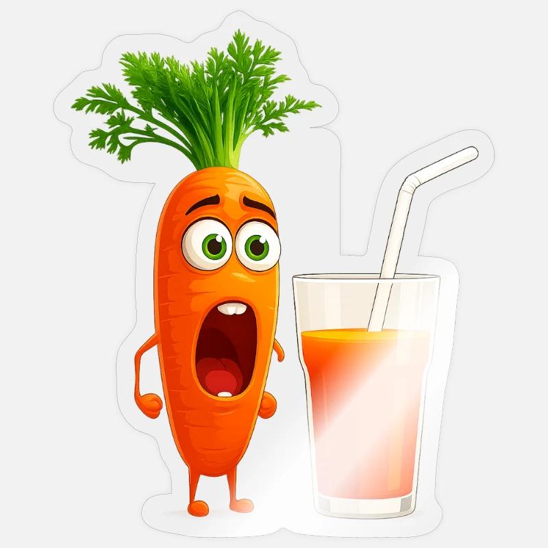 Distraught Carrot Sticker size S (10 x 10 cm)
