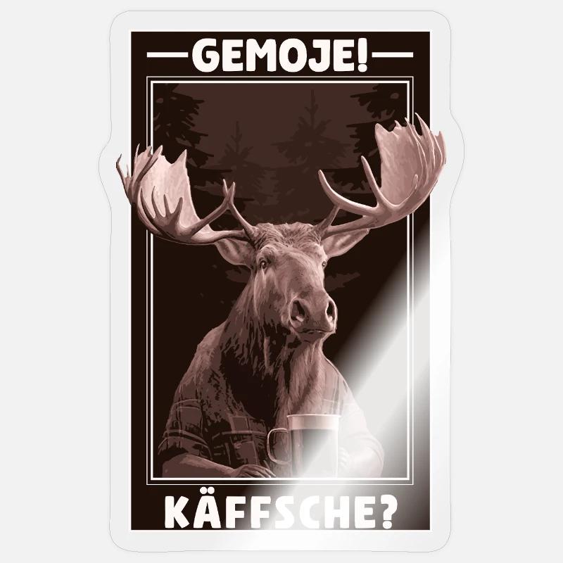 Gemoje_Kaeffsche_02 - Sticker Größe S (10 x 10 cm) - Transparent glänzend