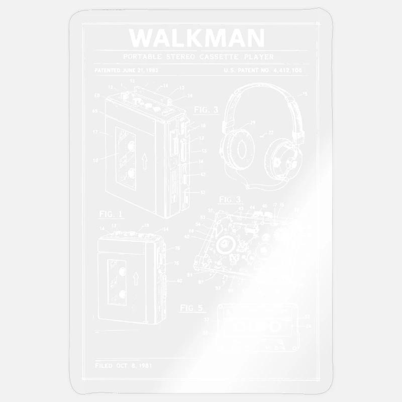 Walkman-Bauplan-Schaltplan Sticker Größe S (10 x 10 cm)