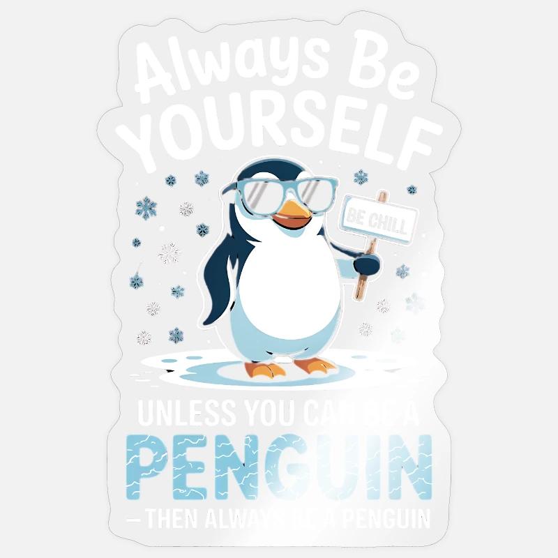 Sei immer du selbst, es sei denn, du kannst ein Pinguin sein Sticker Größe S (10 x 10 cm)