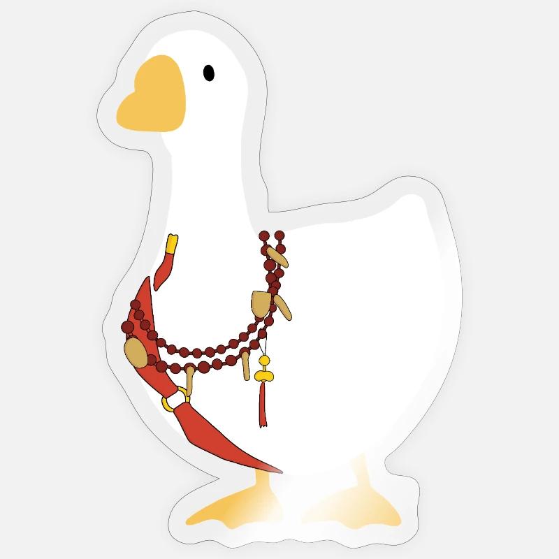 Wo sich Winde treffen – Chinesische Gans – Mitternachtsklingen Sticker Größe S (10 x 10 cm)