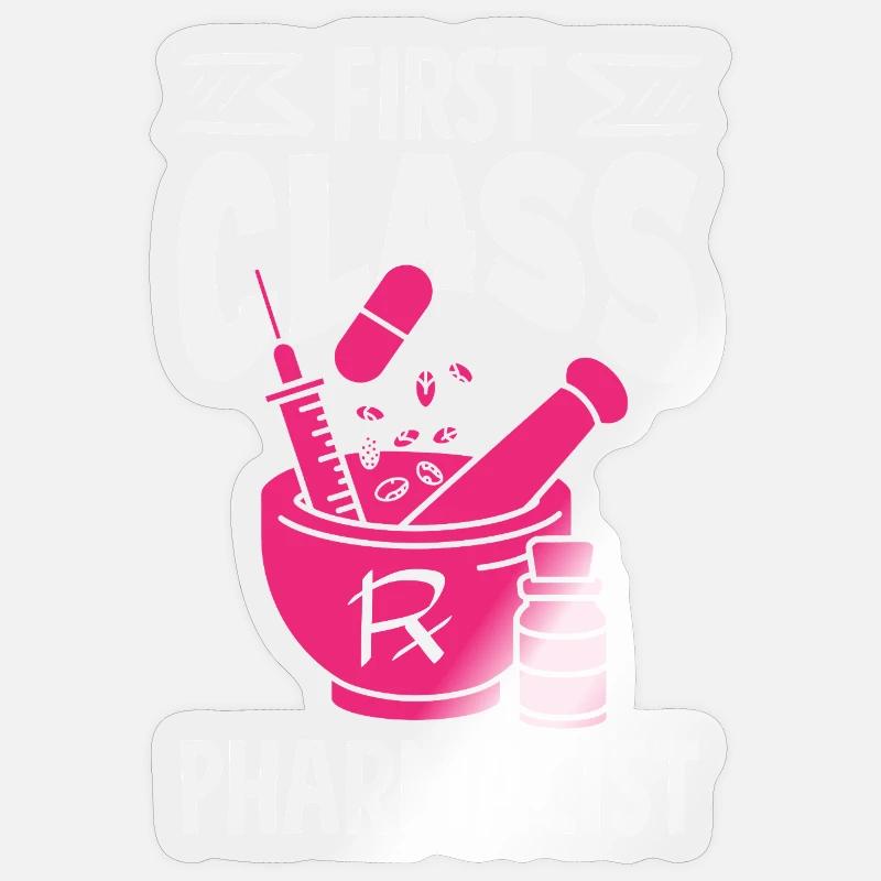 Pharmacist Pharmaceutical Technical - Sticker size S (10 x 10 cm) - transparent glossy