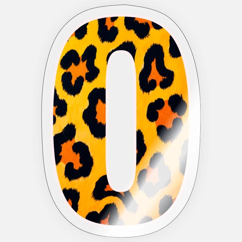 Leopard Zero Print - Sticker size S (10 x 10 cm) - transparent glossy