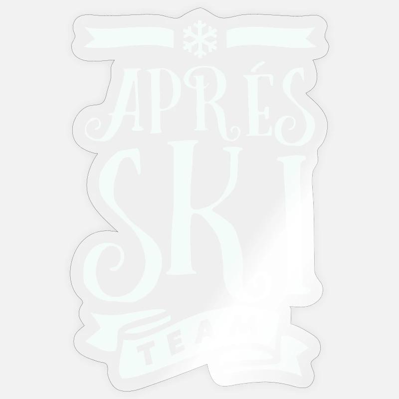 Après Ski Team - Sticker size S (10 x 10 cm) - transparent glossy