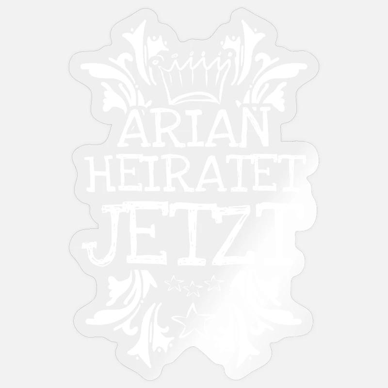 Bachelor Arian - Sticker Größe S (10 x 10 cm) - Transparent glänzend