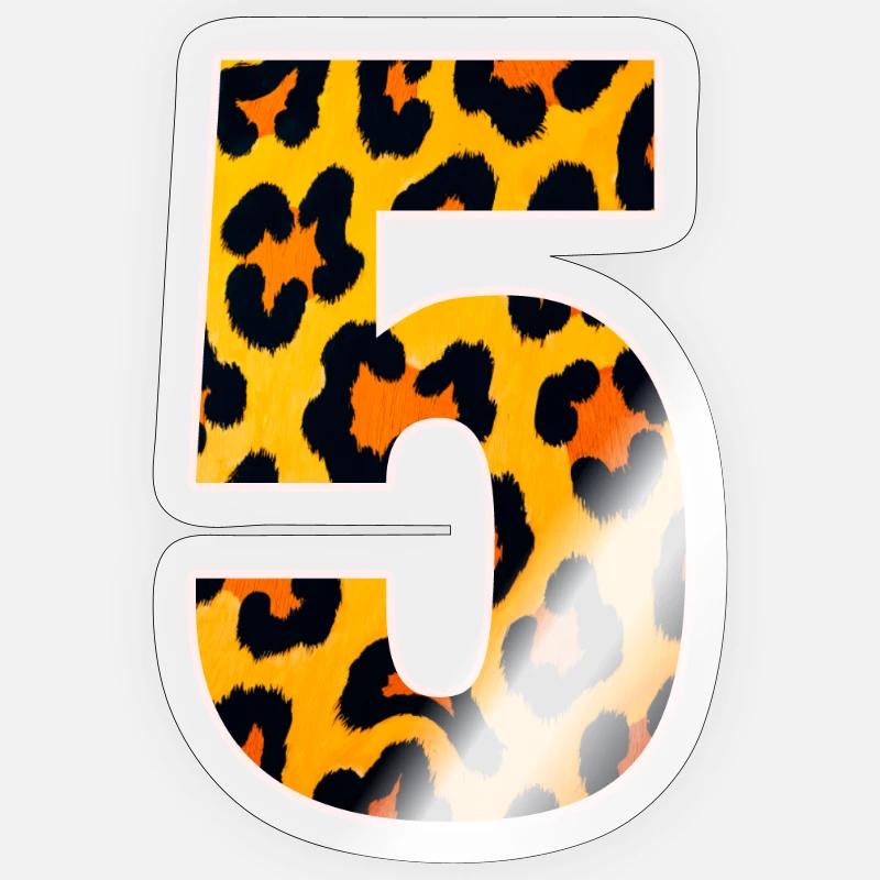 Motif de fourrure Léopard 5 - Sticker taille S (10 x 10 cm) - brillant transparent