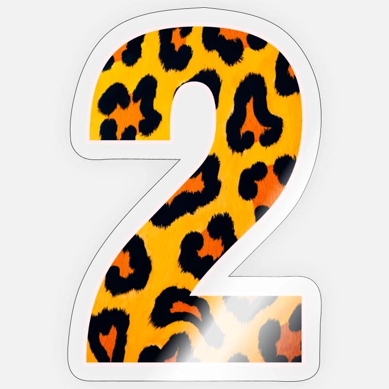 Leopard Neon Tierprint - Sticker Größe S (10 x 10 cm) - Transparent glänzend