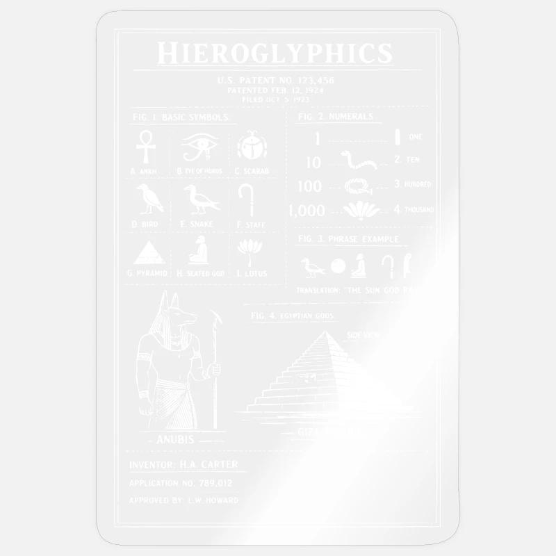 Ancient Hieroglyphs typographic design Sticker size S (10 x 10 cm)