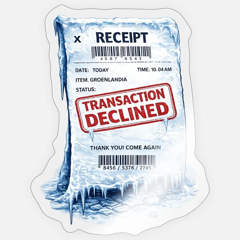 Frozen Receipt: Declined Transaction Sticker size S (10 x 10 cm)