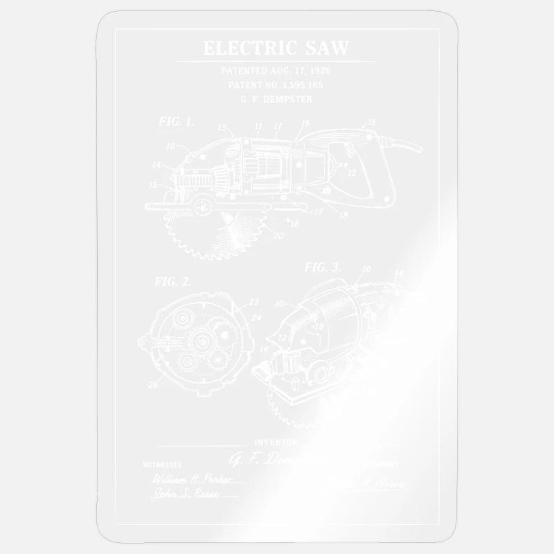 Plan de la scie électrique Sticker taille S (10 x 10 cm)