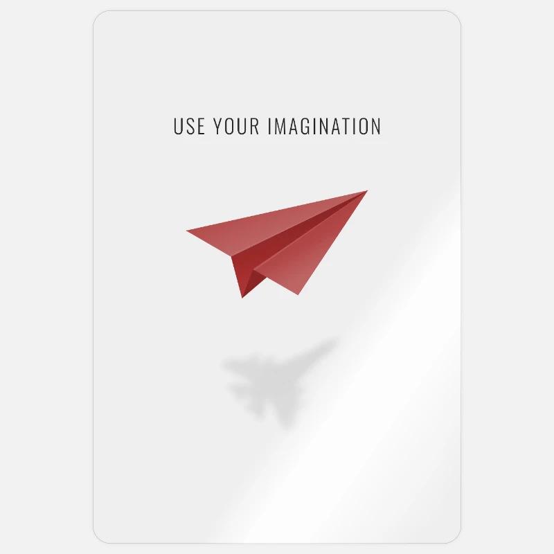 Utilisez votre imagination - Sticker taille S (10 x 10 cm) - brillant transparent