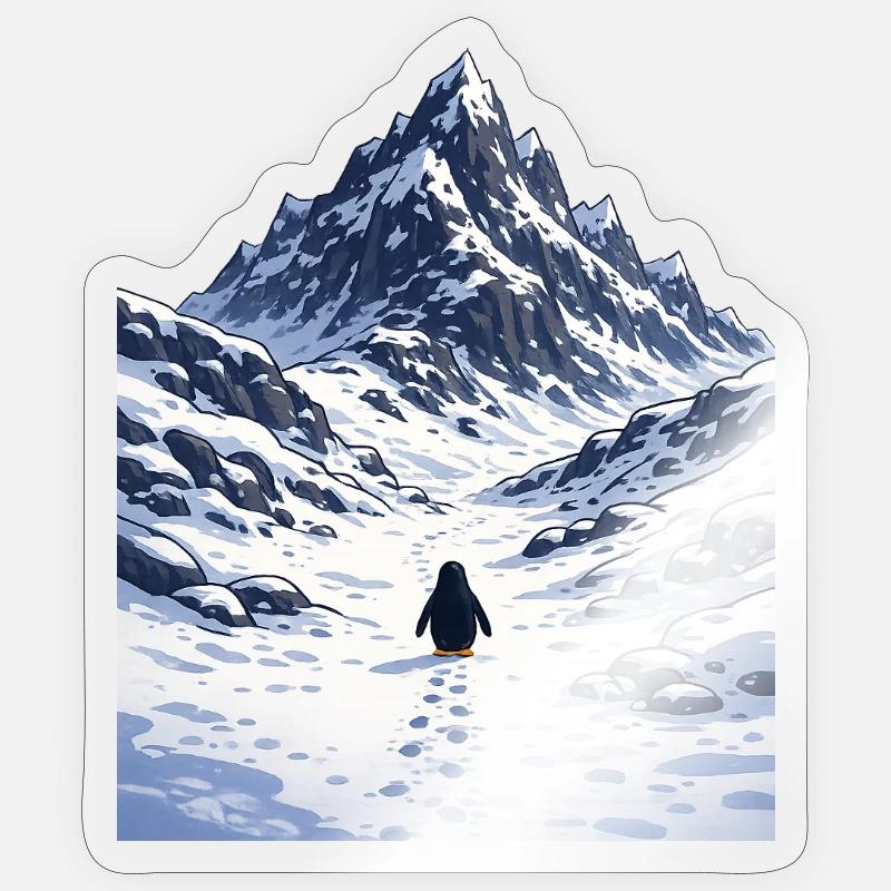 But why Penguin - Sticker size S (10 x 10 cm) - transparent glossy