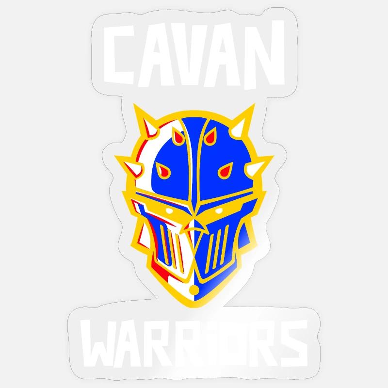 Cavan Warriors Irlande - Sticker taille S (10 x 10 cm) - brillant transparent