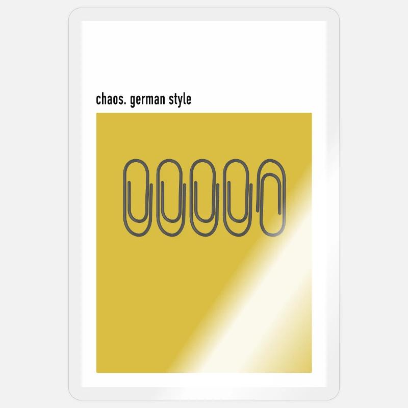 Chaos – Graffetta in stile tedesco - Sticker formato S (10 x 10 cm) - trasparente lucido