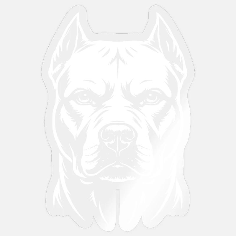 Pitbull Head Sticker size S (10 x 10 cm)