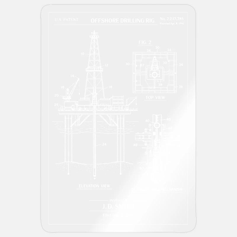 Plan directeur de la plateforme de forage offshore Sticker taille S (10 x 10 cm)
