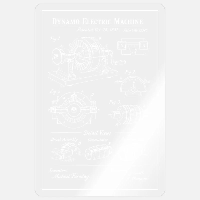 Moteur de plans de machine électrique Sticker taille S (10 x 10 cm)