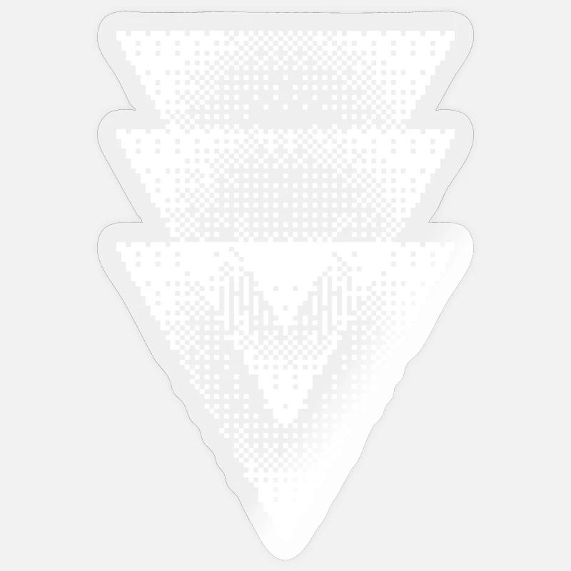 Halftone Triangle Cascade - Sticker size S (10 x 10 cm) - transparent glossy