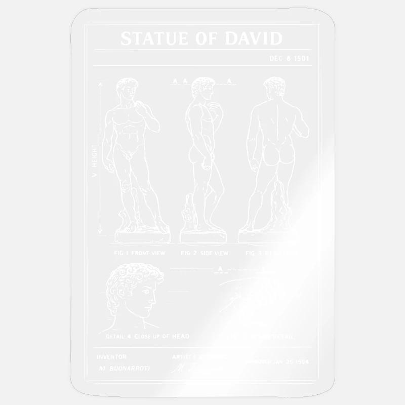 David Michelangelo Plan de la figure classique Sticker taille S (10 x 10 cm)